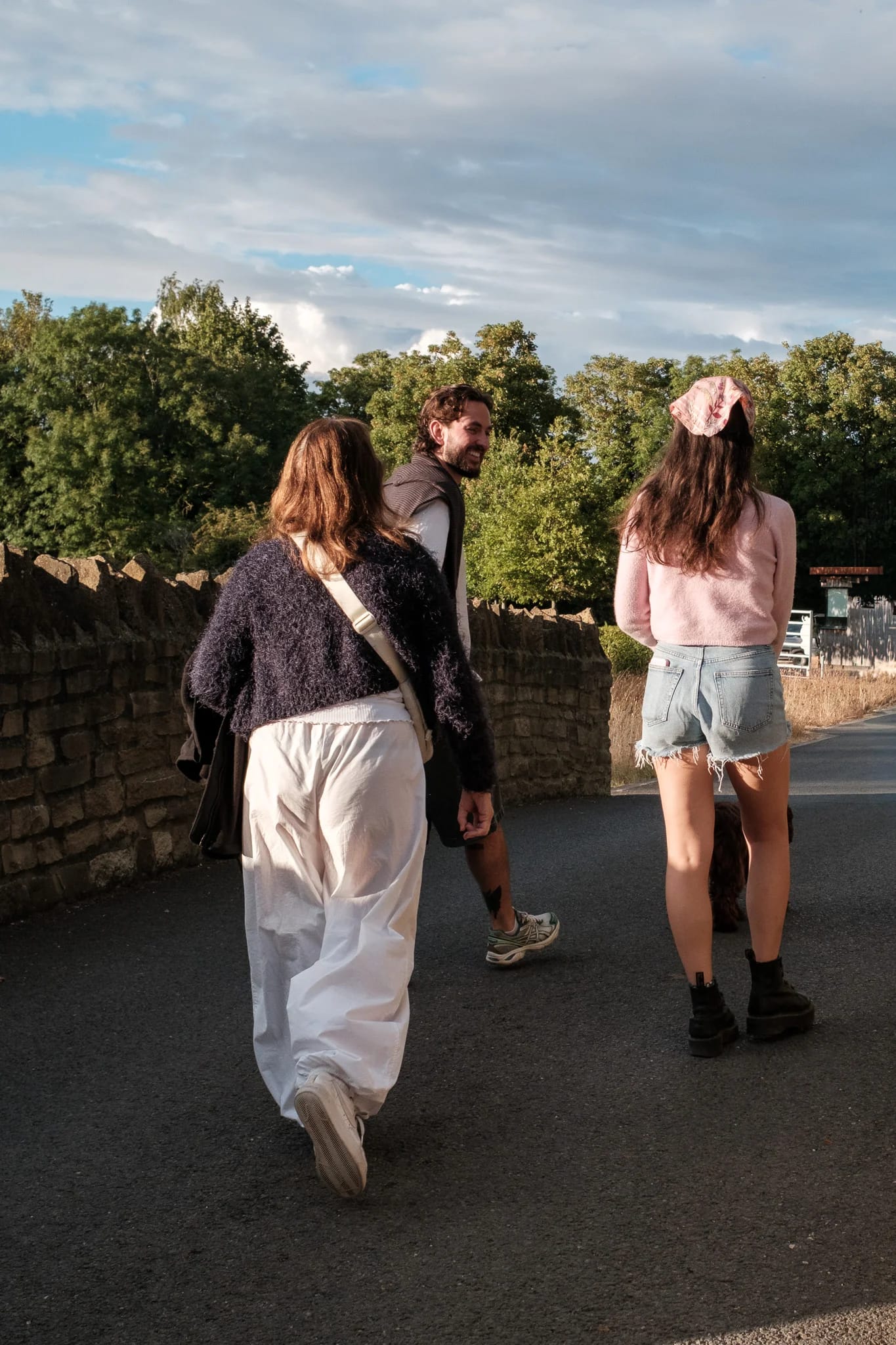Friends Enjoy a Sunny Walk
