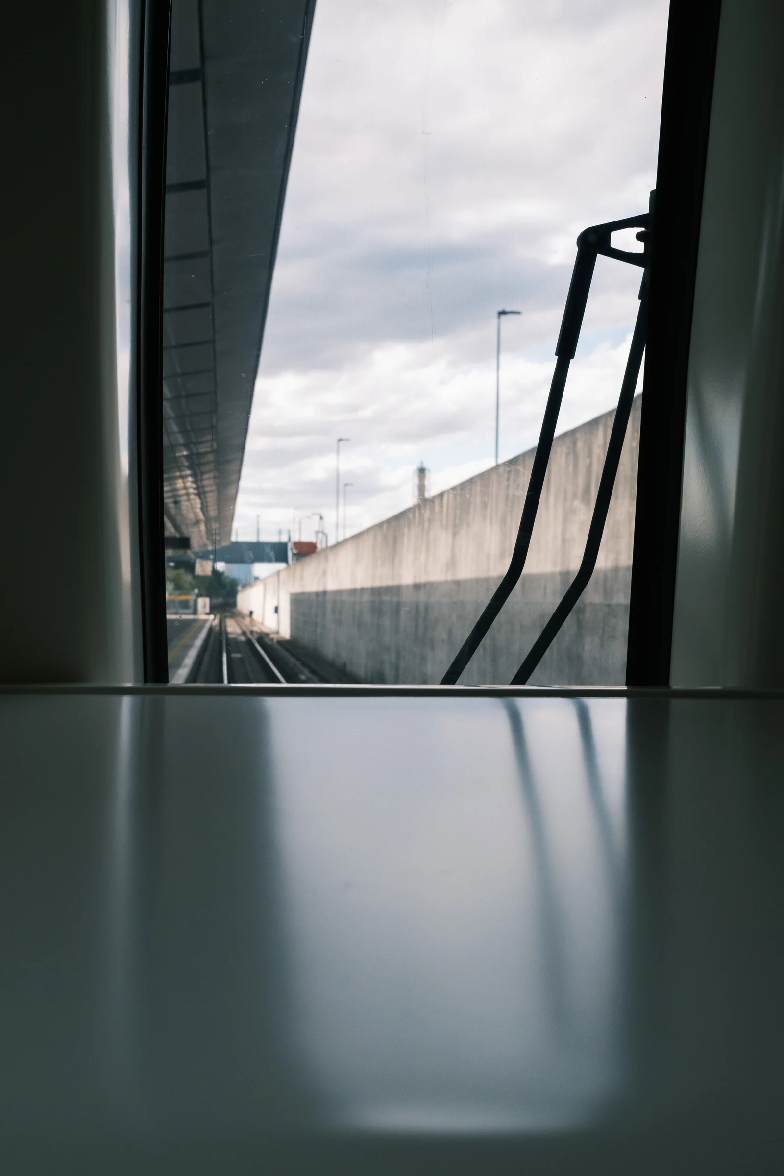 View from a travelling train