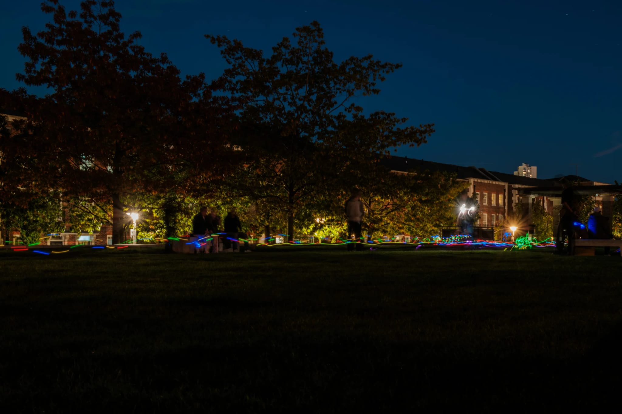 Evening Light Painting on Campus