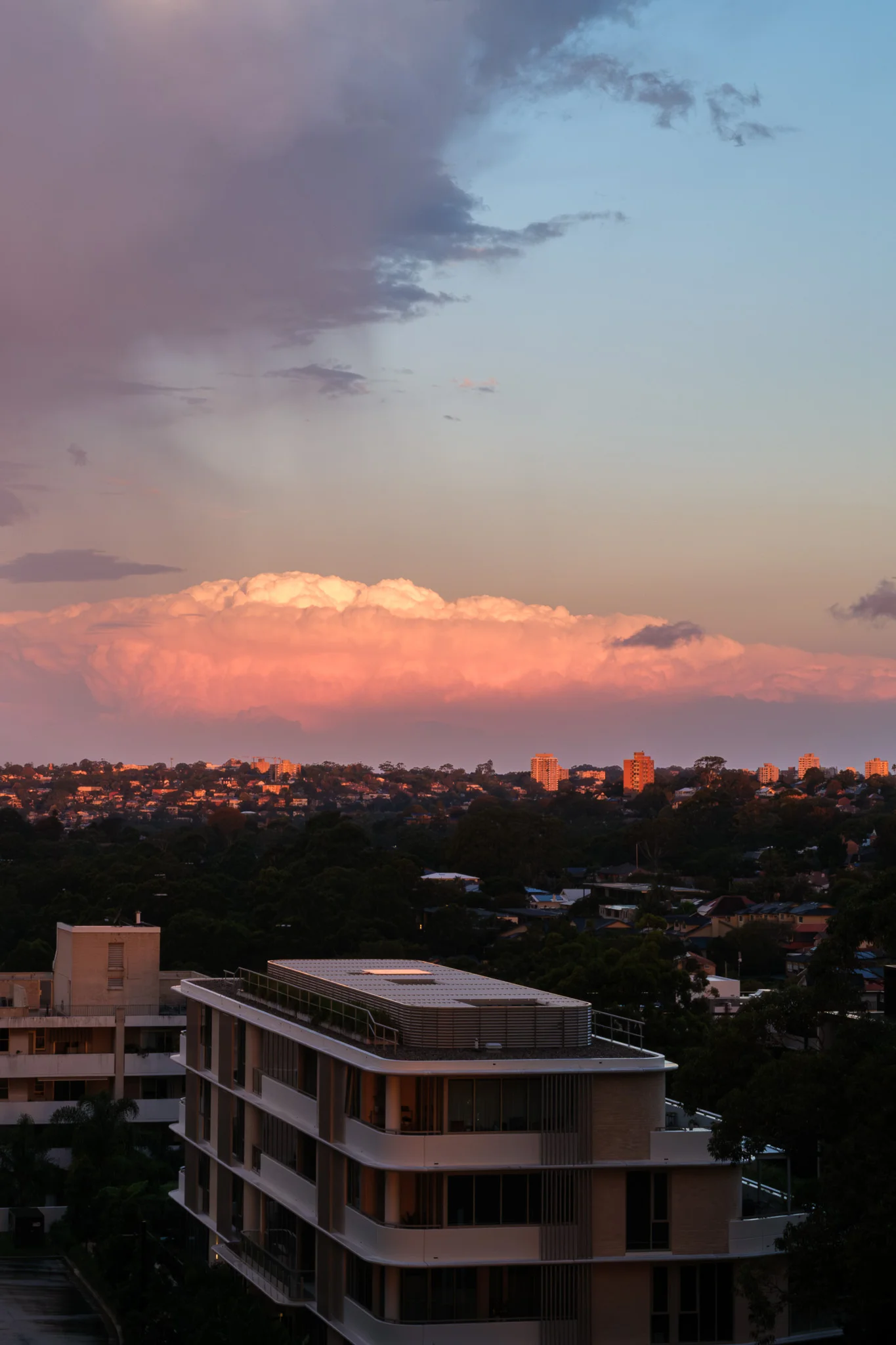 Sunset Over City Rooftops