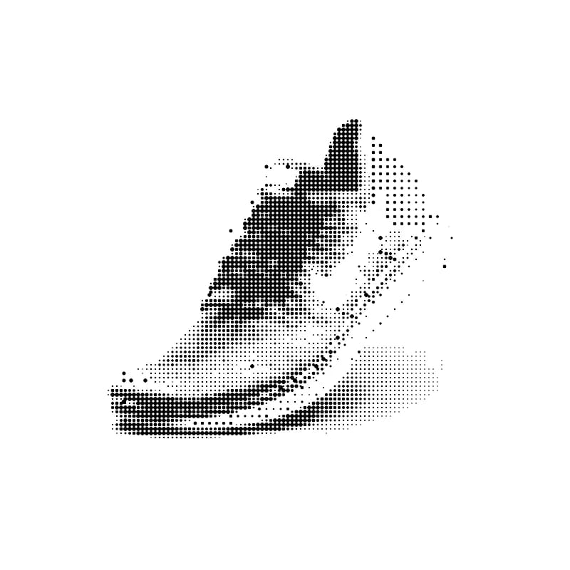 Abstract Halftone Shoe Design