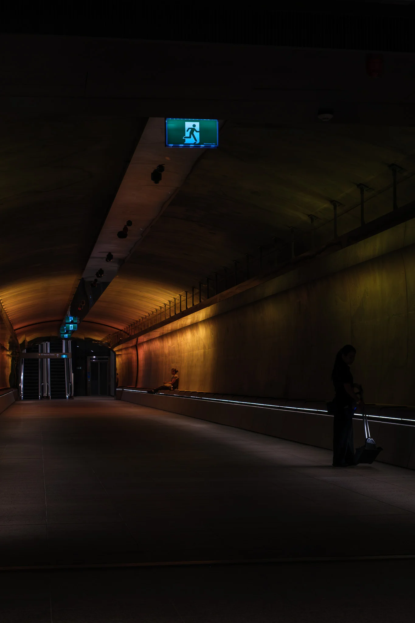 Illuminated Underground Pedestrian Tunnel