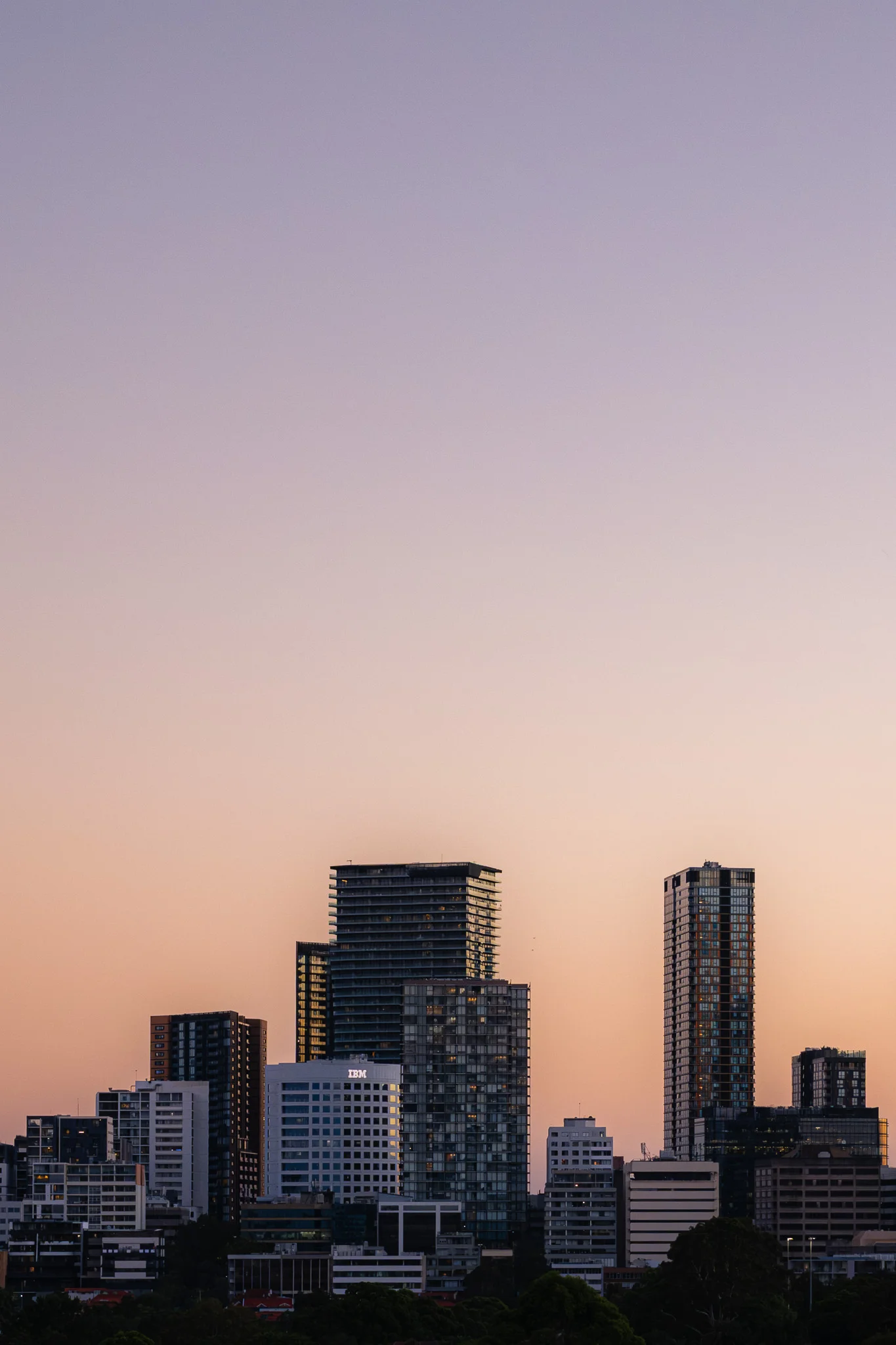 Pastel City Skyline
