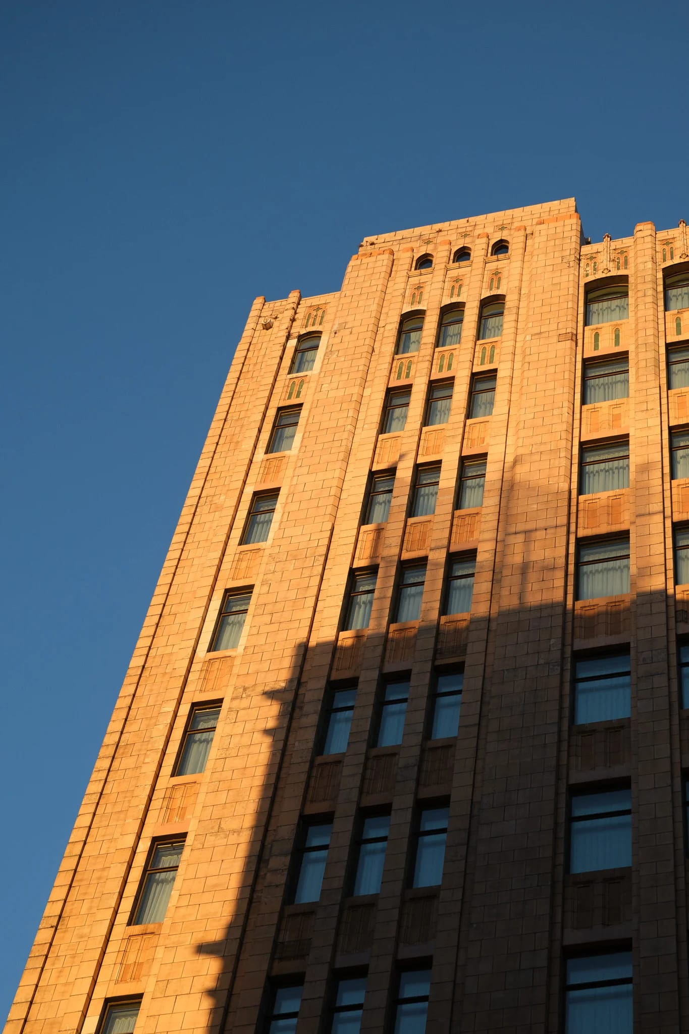 Sunlit Art Deco Building