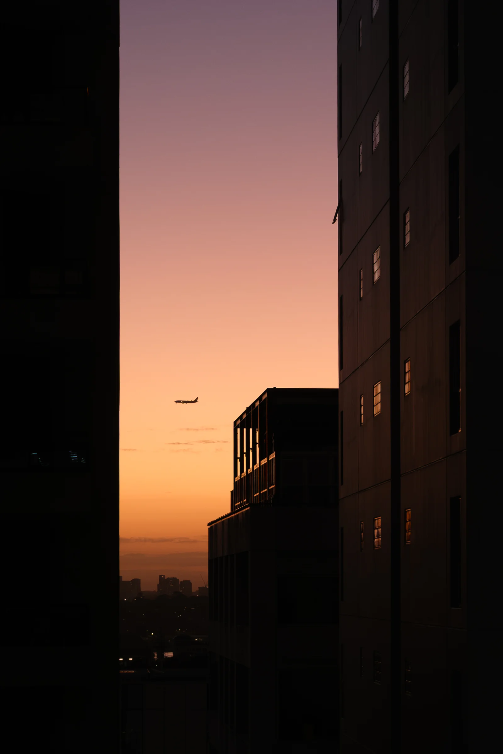 Urban Sunset Flight