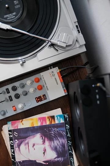 Record Player and Mixer Setup