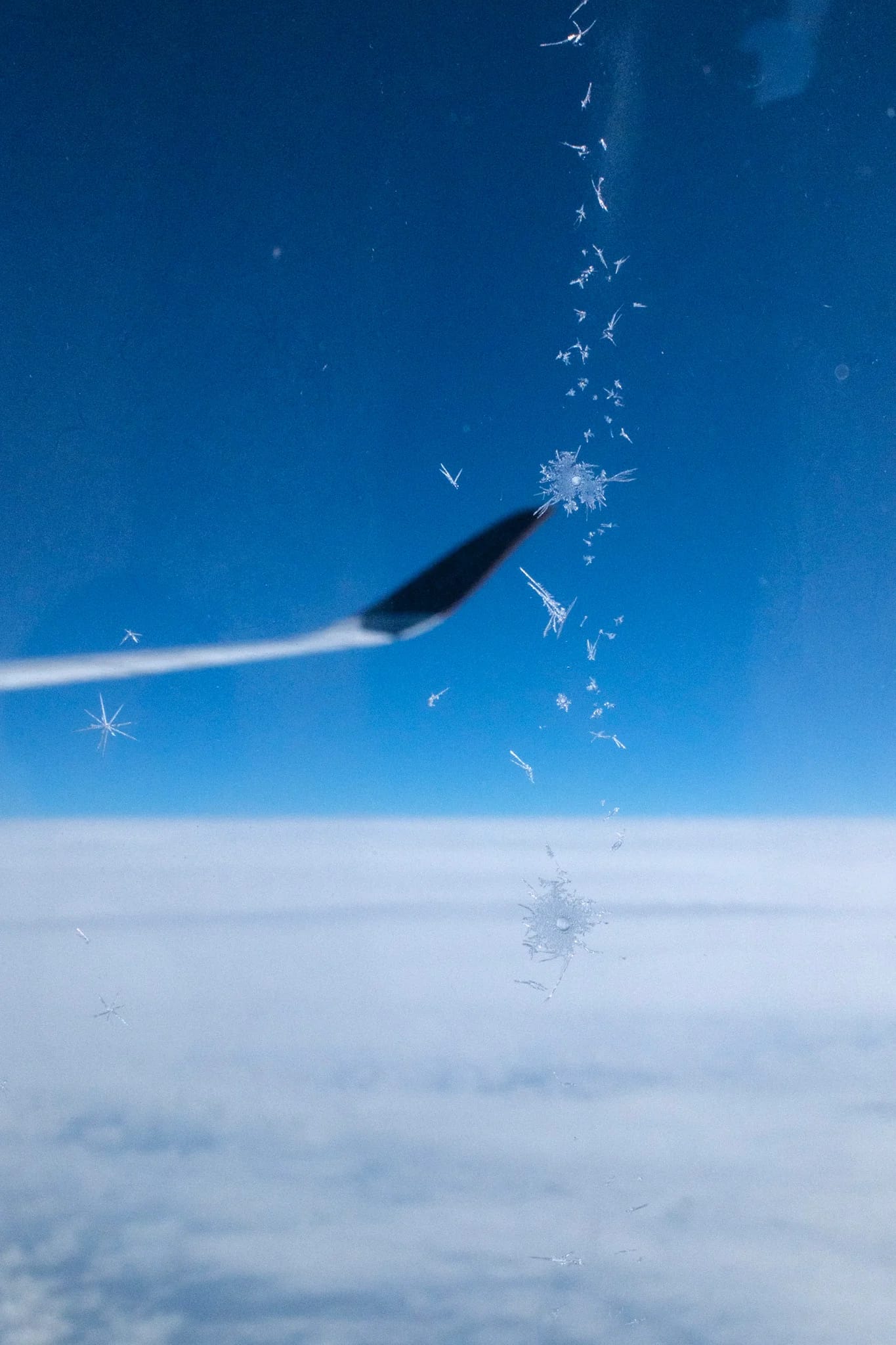 Crystal Formations During Flight