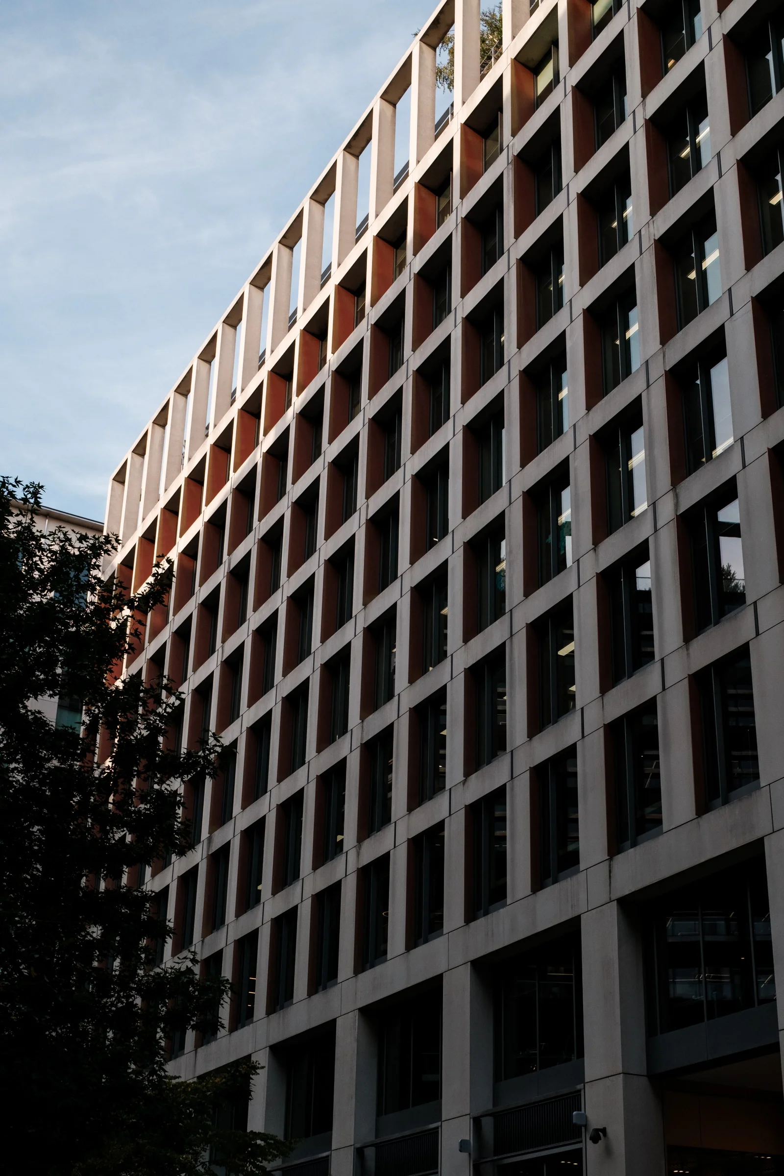 Geometric patterns of a modern building