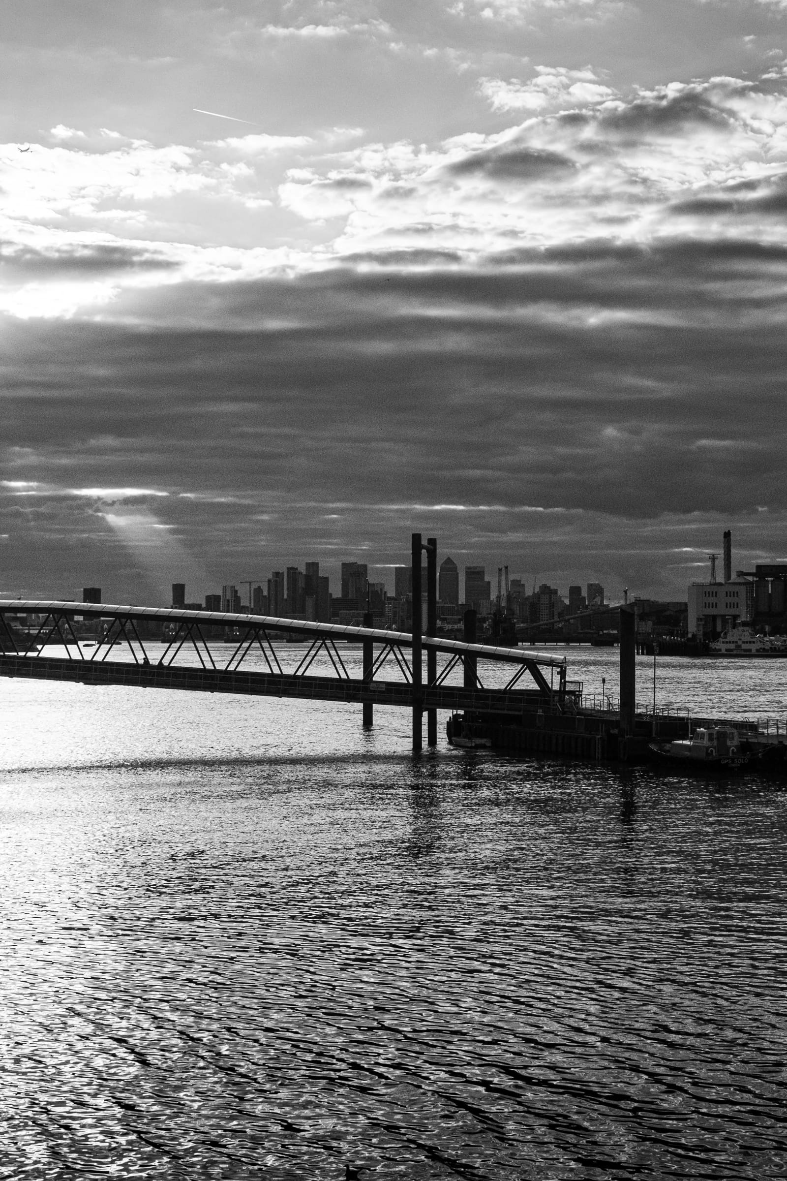 City Skyline Beyond the Pier