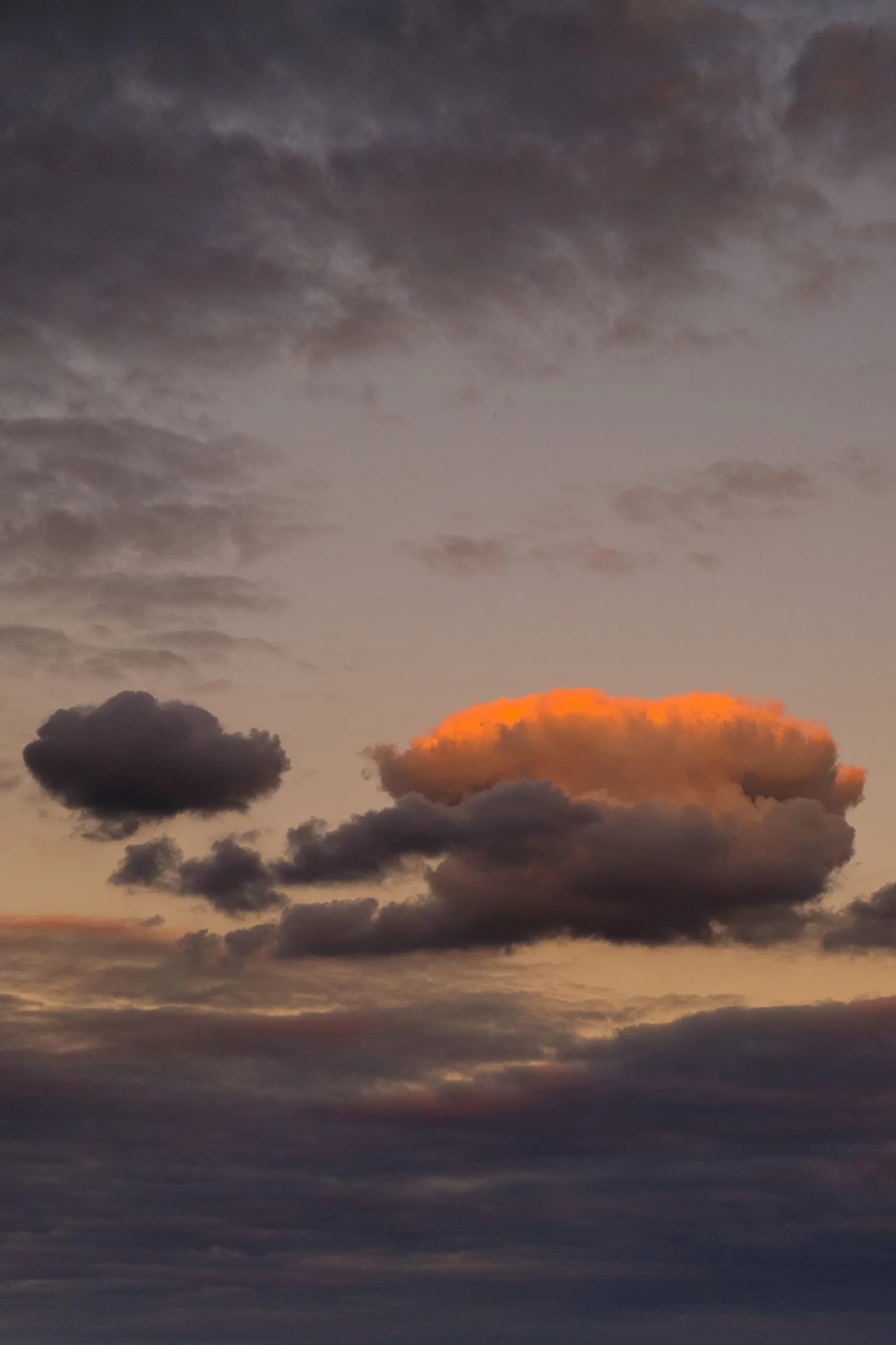 Golden Glow on Evening Clouds