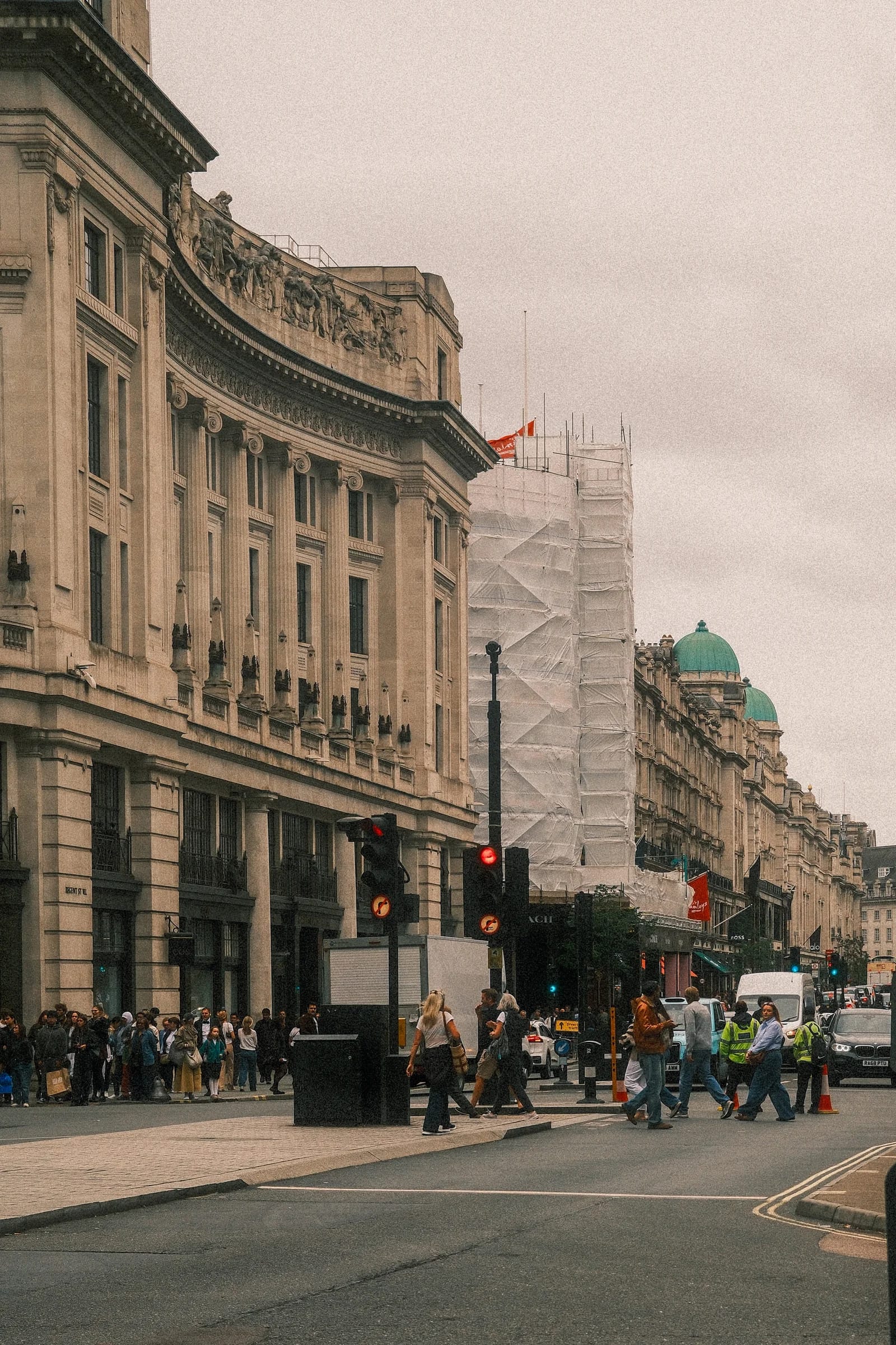Busy London Street Scene