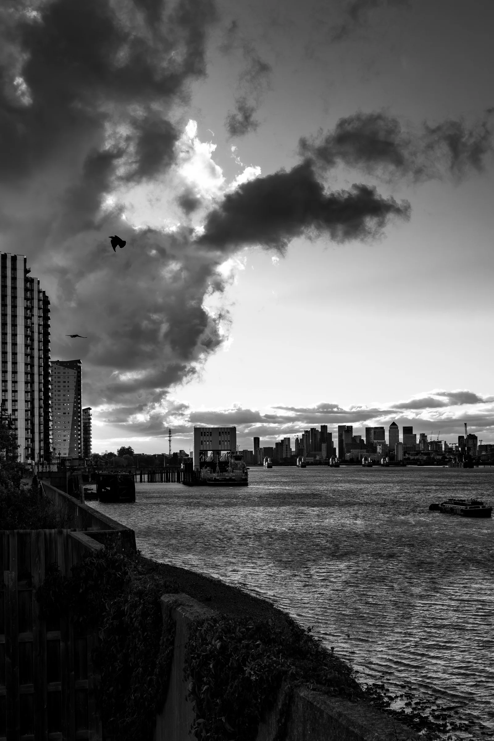 Dramatic sky above the city